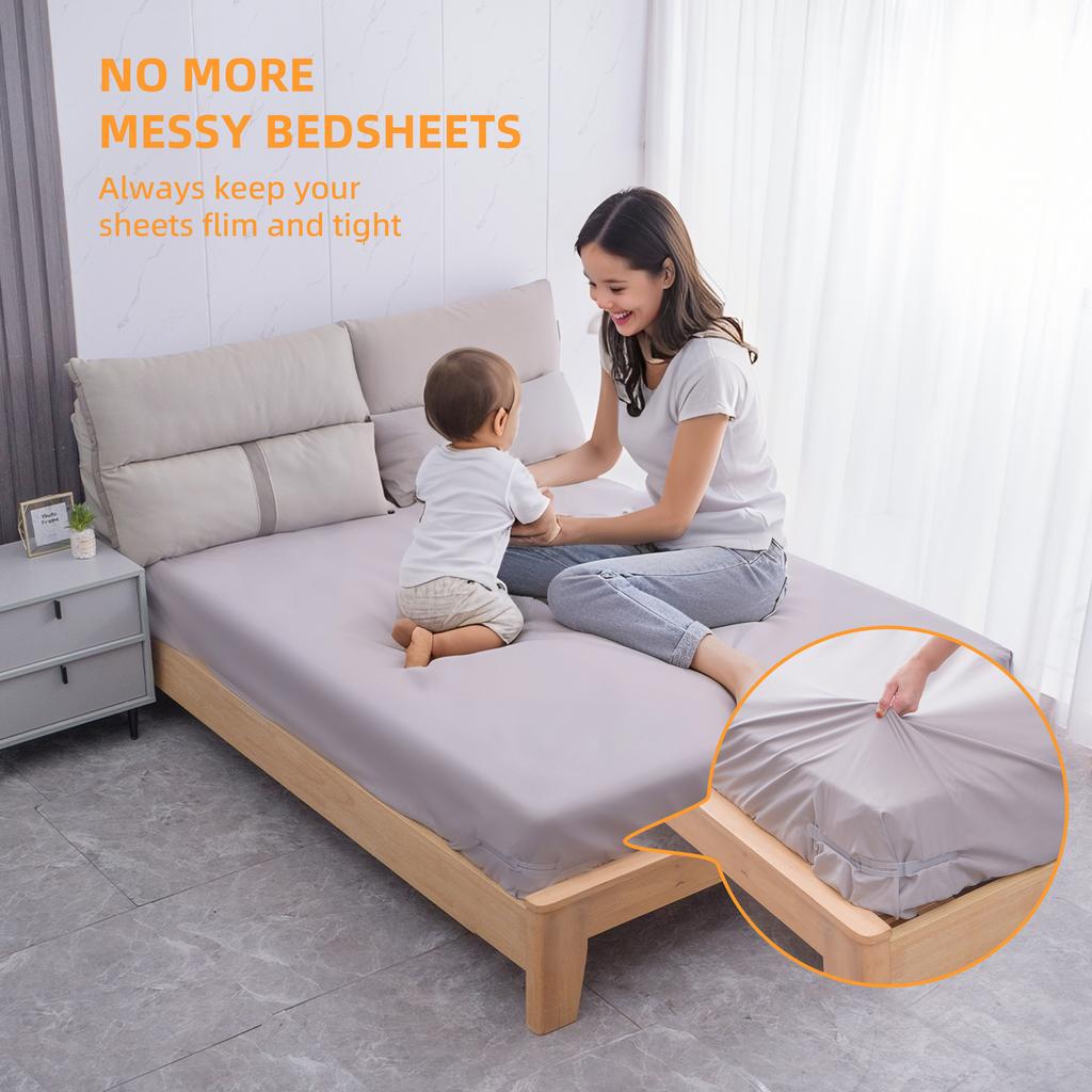 Tug Proof Bed Sheet Holders Set of 4 Keep Sheets Firm & Tight , Fitted Mattress Corners, College Dorm Room Essentials For Girls