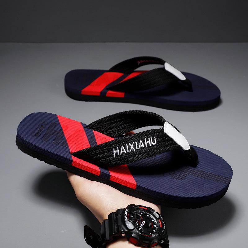 

Men s Fashionable Summer Flip Flops Flat Sole Bathroom Non-slip Slippers Outdoor Beach Sandals Soft Rubber Indoor Home Slippers 39 синій