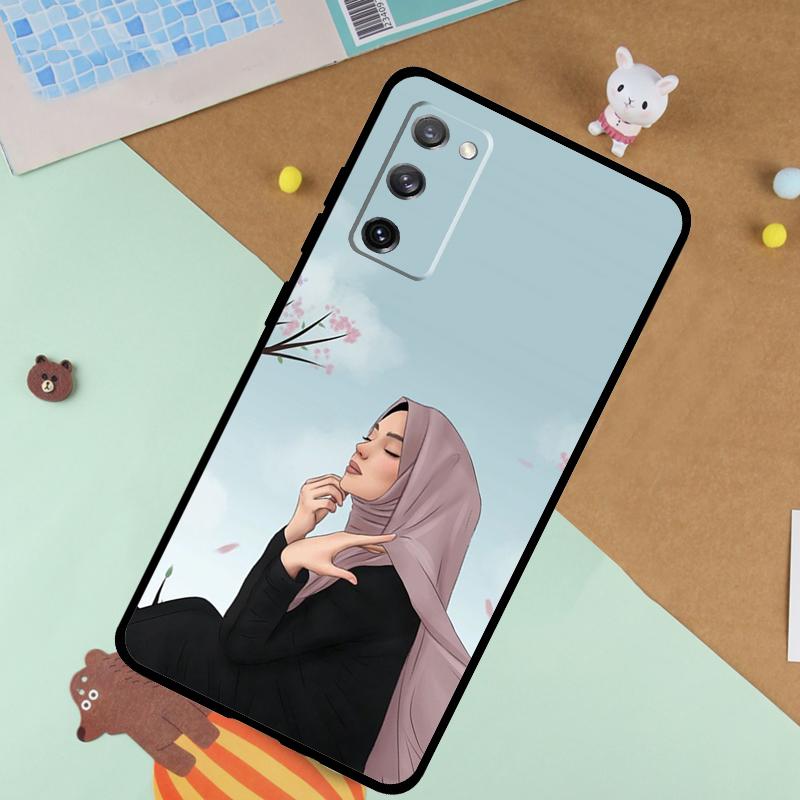 Muslim Islamic Arabic Hijab Gril Soft Case For Samsung Galaxy S24 Ultra S9 S10 S20 S22 S23 Plus S21 FE S25 Ultra Funda Cover