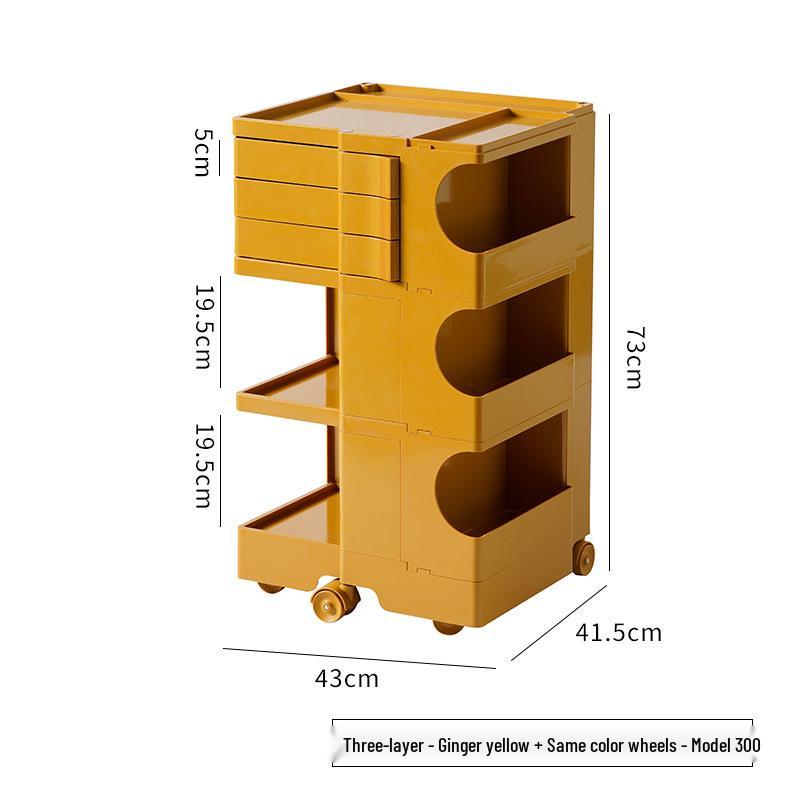 Nordic Rotating Multi-Layer Storage Cabinet: Versatile Makeup, Bedside, or Snack Organizer