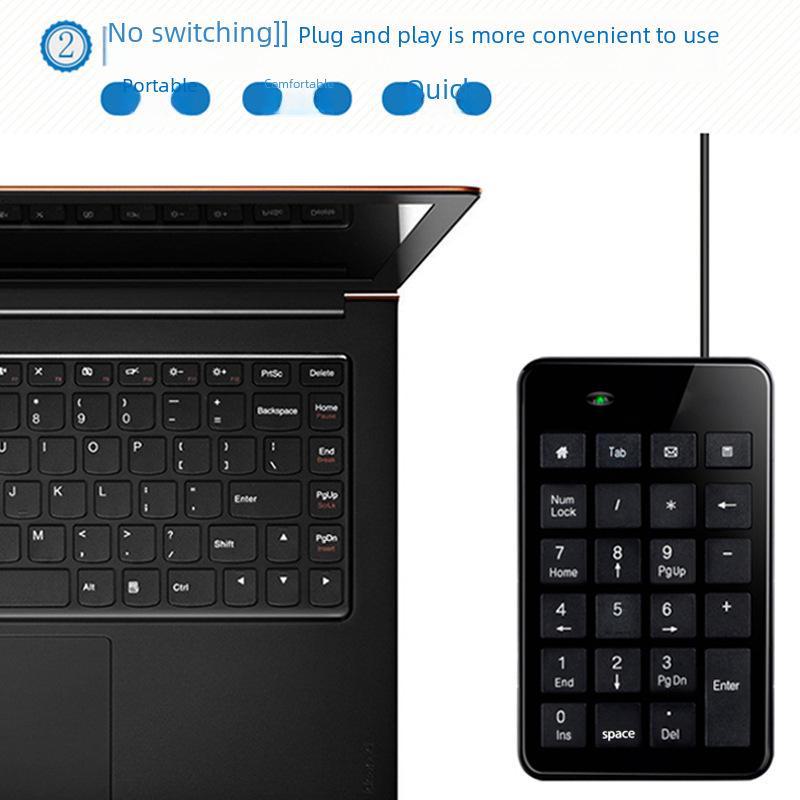 Compact Wired Numeric USB Keyboard for Accounting and Finance.