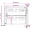 Garden Gate 100x75 Cm Corten Steel Square Design