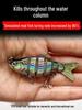 Simulated Multi-Joint Fish Lure, 6 Sections, 7cm, Hard Fake Bait.
