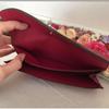 Used Louis Vuitton red long wallet