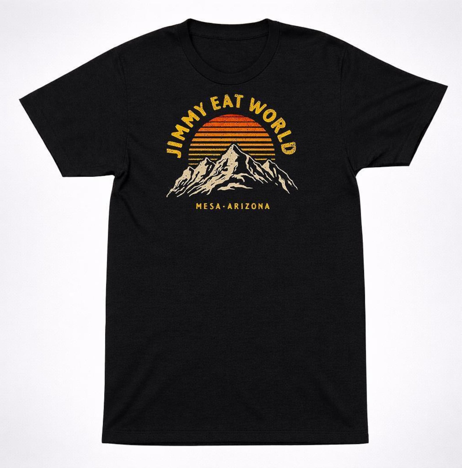 Jimmy Eat World Mesa Arizona Sunset Tee, Emo Alternative Indie Rock Band Shirt (Unisex S-XXL, Cotton Blend) 2XL
