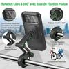 Universal Motorcycle Bicycle Phone Holder, Magnetic Adjustable 360° Rotatable Waterproof Touch Screen