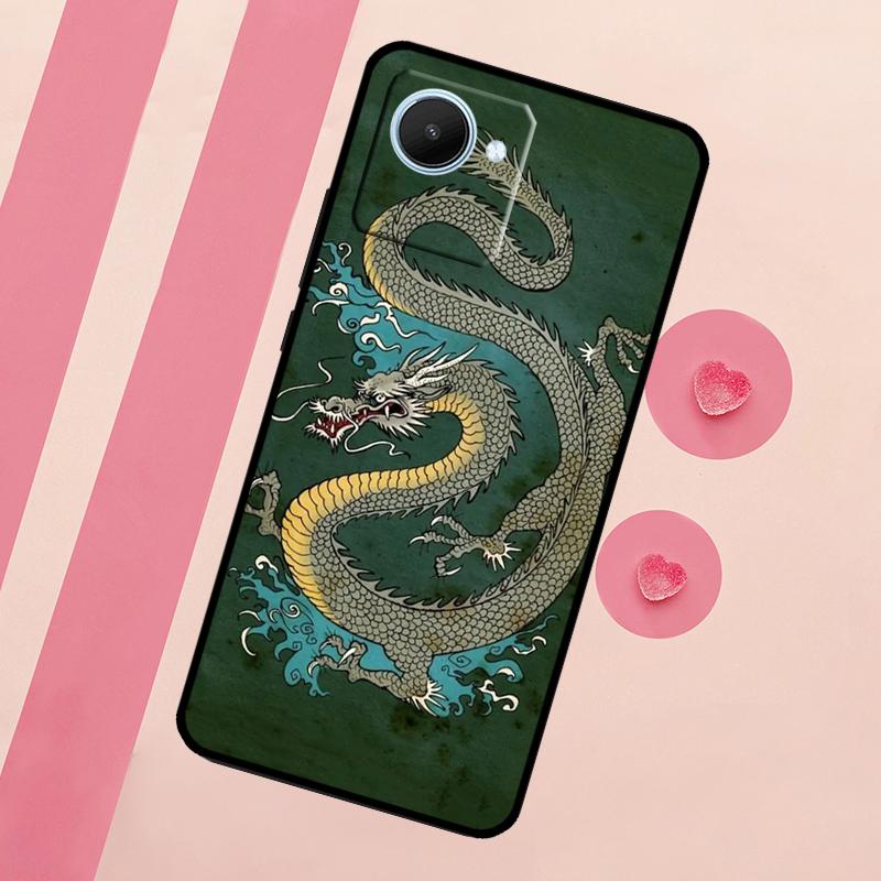 Chinese Style Crane Dragon For Realme 15 10 11 12 13 14 Pro Plus C65 C67 C75 C63 C61 C55 C51 C53 C35 GT6 GT7 Pro Case