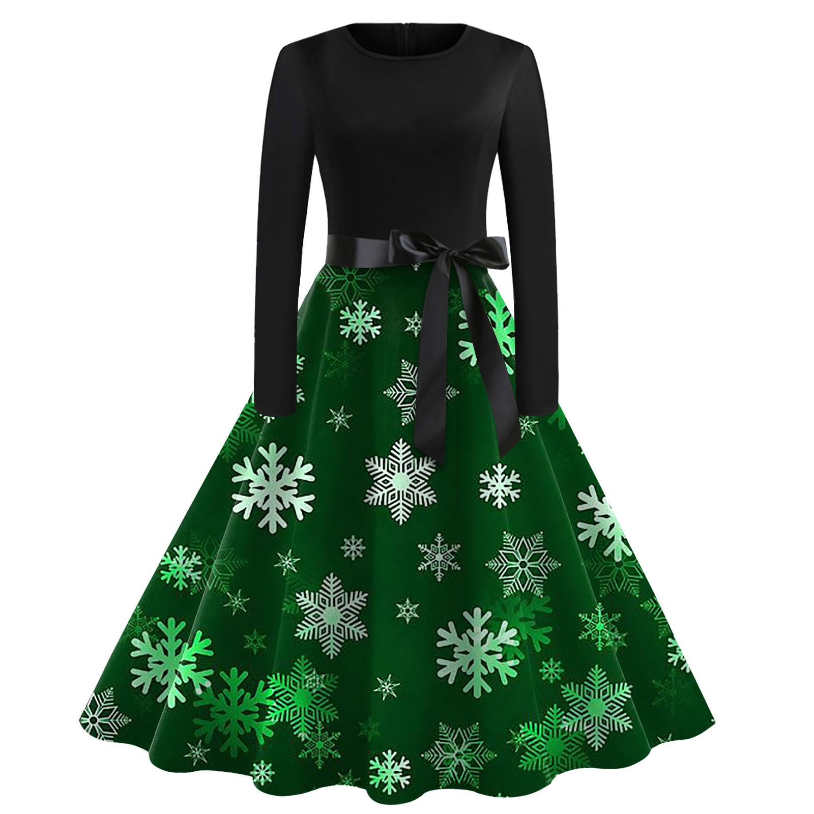 Женское винтажное классическое платье с воротником на талии и галстуком-бабочкой — фото 6