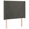 VidaXL Tête de Lit à LED Meuble de Chambre à Coucher Accessoire de Lit Simple Tête de Cadre de Lit Intérieur Gris Foncé 3123805