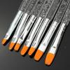7pcs/set UV Gel Acrylic Crystal Nail Art Design Builder Salon Painting Brush Pen Set Hand beauty tools accessory
