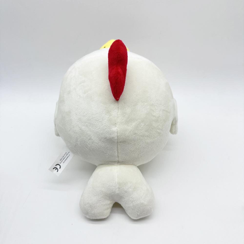 New 26Cm Cute Chicken Gun Plush Toy White Little Flying Chicken Stuffed Animal Doll Soft Pillows Room Decor Kids Xmas Gifts