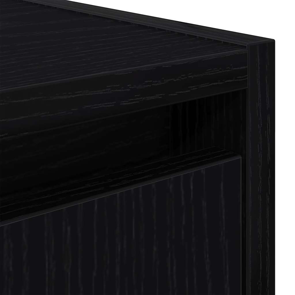 Wall Mounted Nightstand Black 38 X 34 X 40 Cm