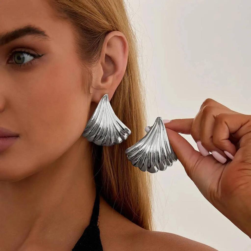 Ingemark 6 Styles Retro Exaggerated Irregular Geometric Stud Earrings Women Creative Punk Metal Piercing Earrings Charm Jewelry