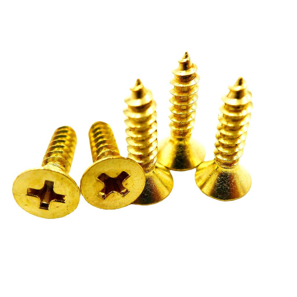Gold-Plated KA Cross Countersunk Self-Tapping Screws, Copper-Plated Hinges, and Flat-Head Self-Tapping Nails (M2-M4)