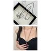 Collana lunga da donna con ciondolo Saturno tridimensionale per maglione Gioielli di moda