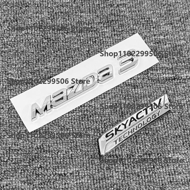 3D ABS Schwarz Buchstabe Heckklappe Heck Auto Emblem Abzeichen Aufkleber Dekoration Aufkleber Für Mazda 3 Mazda 6 Logo Modifizierte Zubehörteile