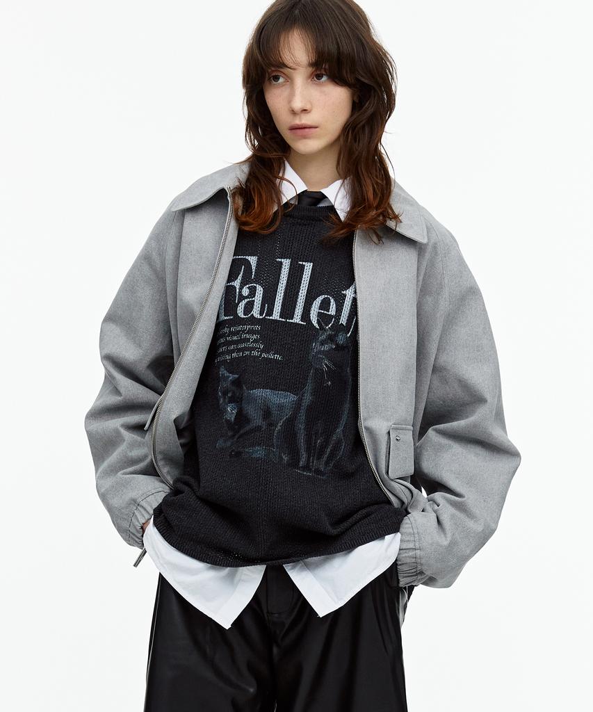 Fallett Pigment Oversized Blouson Salmon