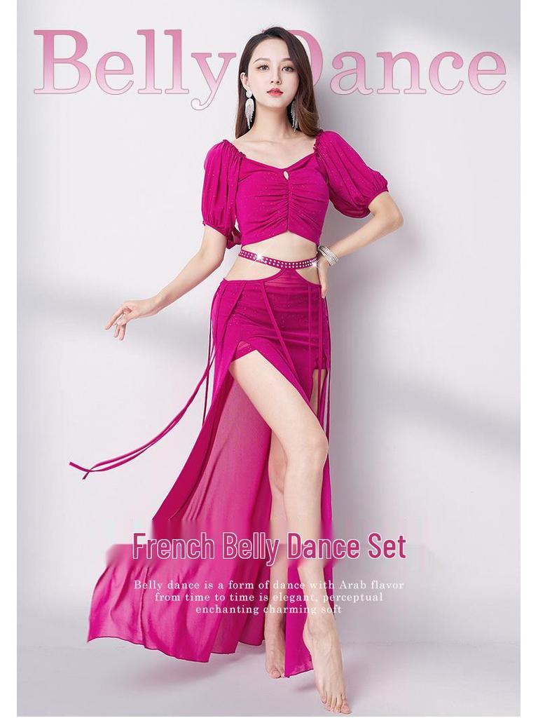 Conjunto de Vestido Longo de Fada para Iniciantes de Dança do Ventre - Uniforme de Performance Feminino