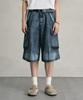 DECET M51 Feld-Denim-Shorts Dcpt061Bluea