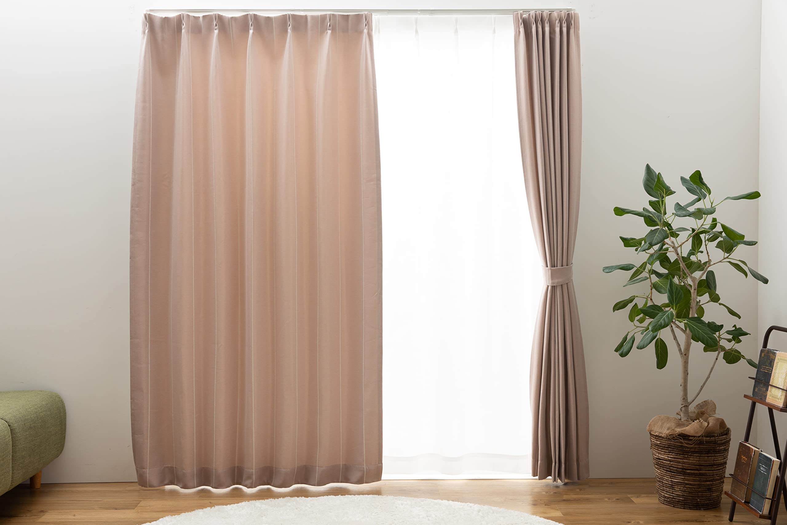 

Univer Drape Level 3 Light Shape 200cm Wide x 178cm Limpio Curtains, Blocking, Memory, Long, Washable, Pink, розовый
