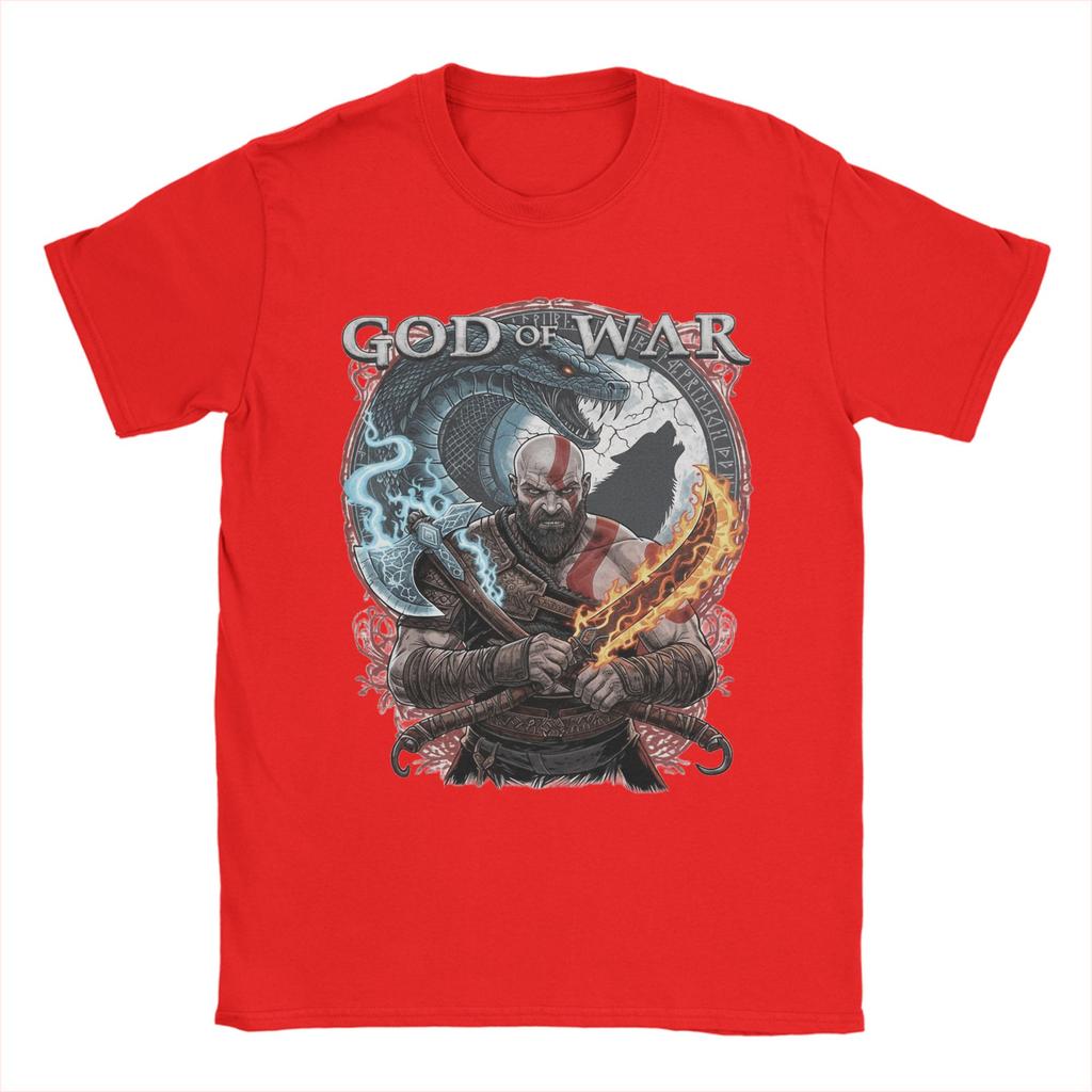 Unisexs TShirts The God of War Kratos Casual Cotton Tees Short Sleeve T Shirt Round Collar Clothes Plus Size