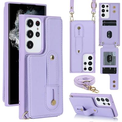 Etui na telefon z paskiem na rękę Crossbody do Samsung Galaxy S25 S24 S23 Plus S22 Ultra A54 A14 A34 A53 Smycz na karty
