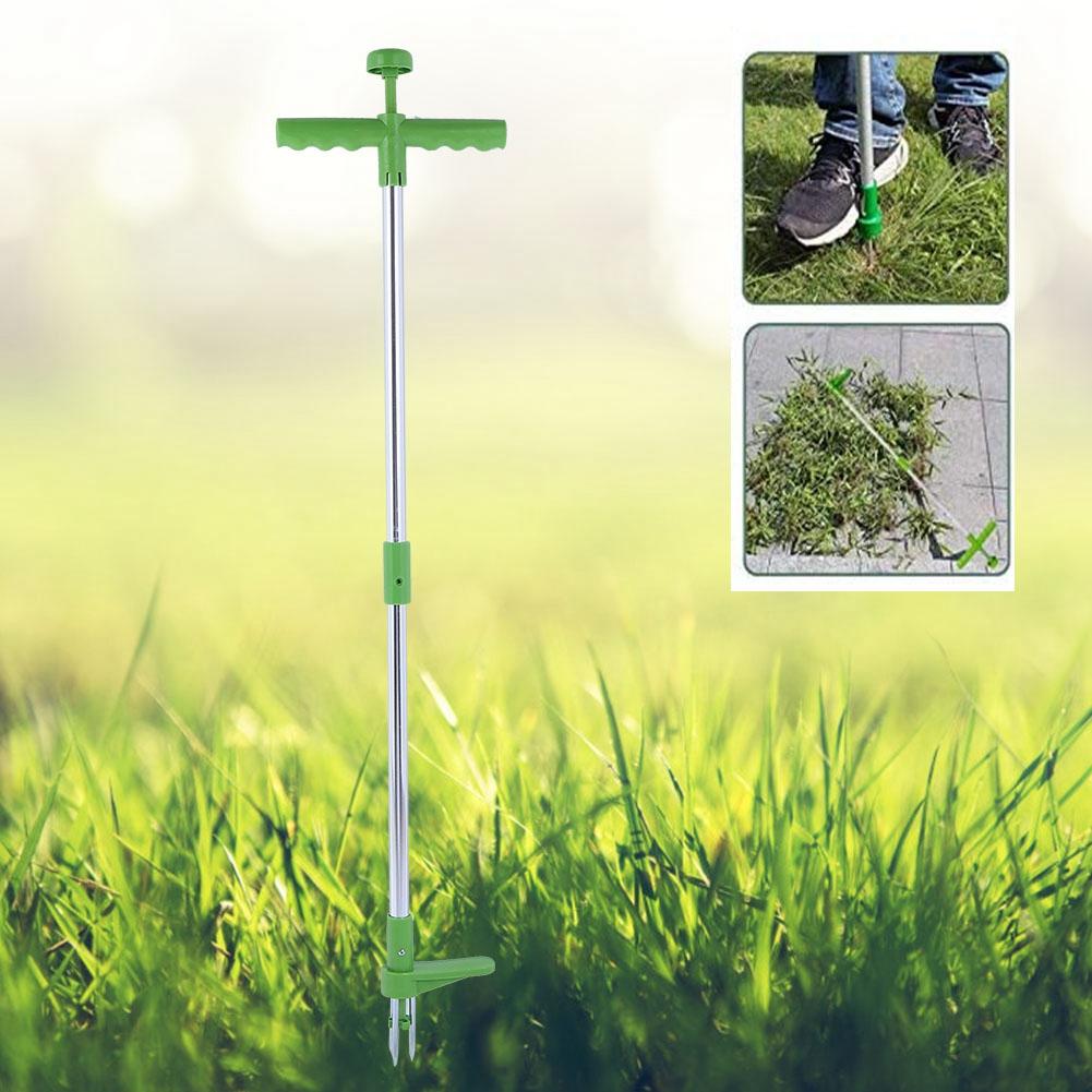 Portable Weed Puller Stand Up Weeder Long Handle Garden Lawn Root Killer Remover Tool