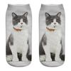 Lässige Arbeits- und Business-Socken, mittelgroße Sportsocken mit niedlichem 3D-Katzendruck