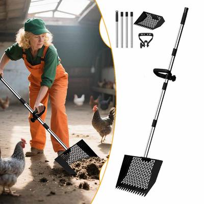 Extendable Scoop Sand Rake Chicken Poop Scooper Retractable Cat Litter Scoop Lightweight Sifting Chicken Coop Cleaning Tools