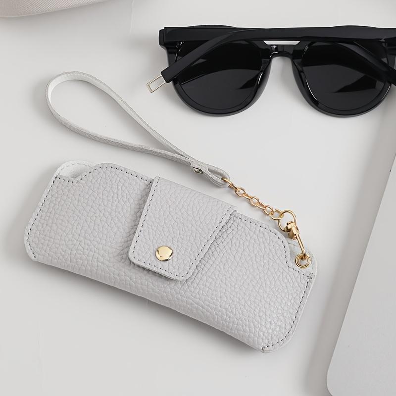 

Minimalist Faux Leather Lanyard Portable Glasses Case for Glasses