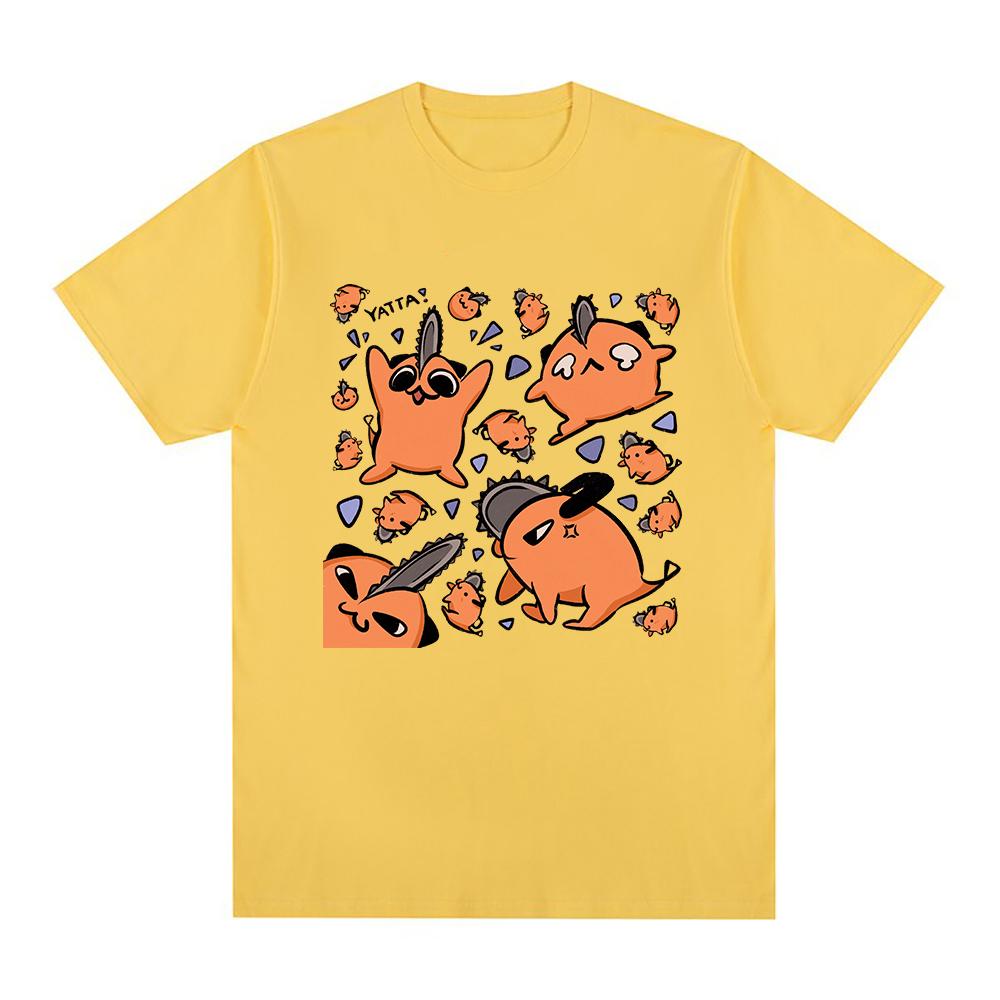Kettensäge Unisex Pochita T Shirt Unisex Harajuku ästhetische Grafik Kawaii Tshirt Unisex Anime Unisexga Cartoon Streetwear T-Shirts Tops