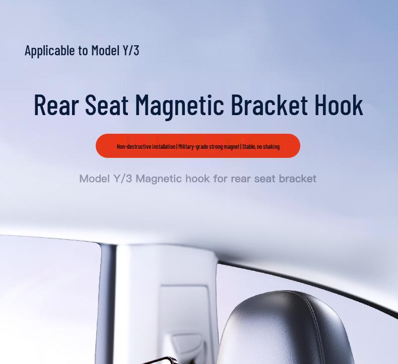 Magnetischer Halter Haken für Tablet & Handy für überarbeitetes Tesla Model Y/3 Rücksitz