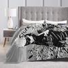 Anime Satoru Gojo Blanket  Airplane Travel Flannel Bedding Throws For Couch Chair Warm Custom Quality Bedspread Birthday Gift