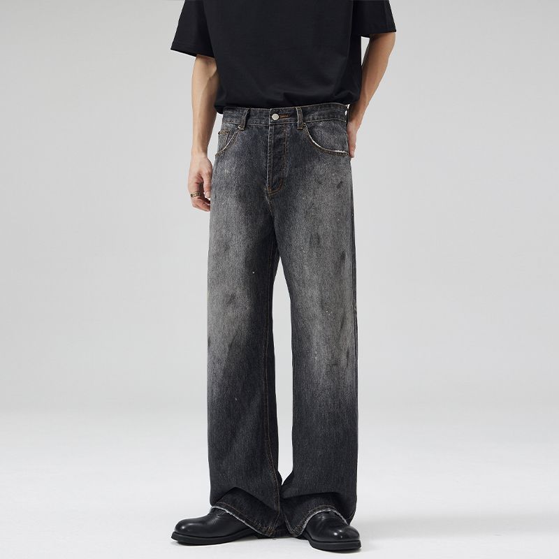 

Весенне-летние джинсы мужские серии Ox King в стиле ретро, прямые, свободные, микро-клеш 3XL