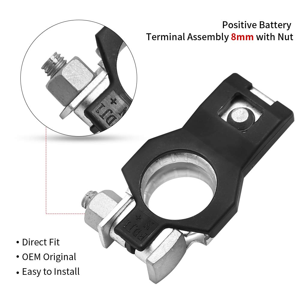 Positive Battery Terminal Assembly Replacement for Nissan 350Z Altima Cube Frontier Titan 24340-7F000 or 90982-05035, Mechanical Switch, Manual