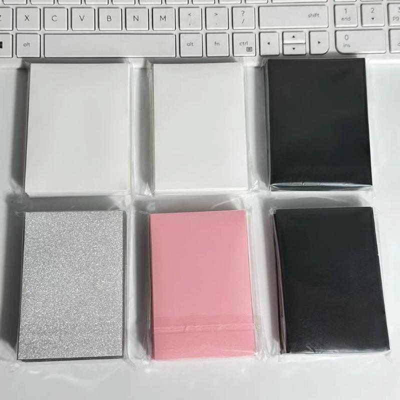 Clear Kpop Photocard Sleeves 50Pcs Blank PVC Card Protectors for Album Card Collection Storage Use