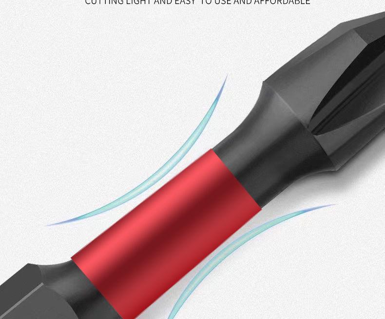 Tungsten Steel Non-Slip Magnetic Phillips Screwdriver Bits - Impact-Resistant and Super Hard for Electric Drills