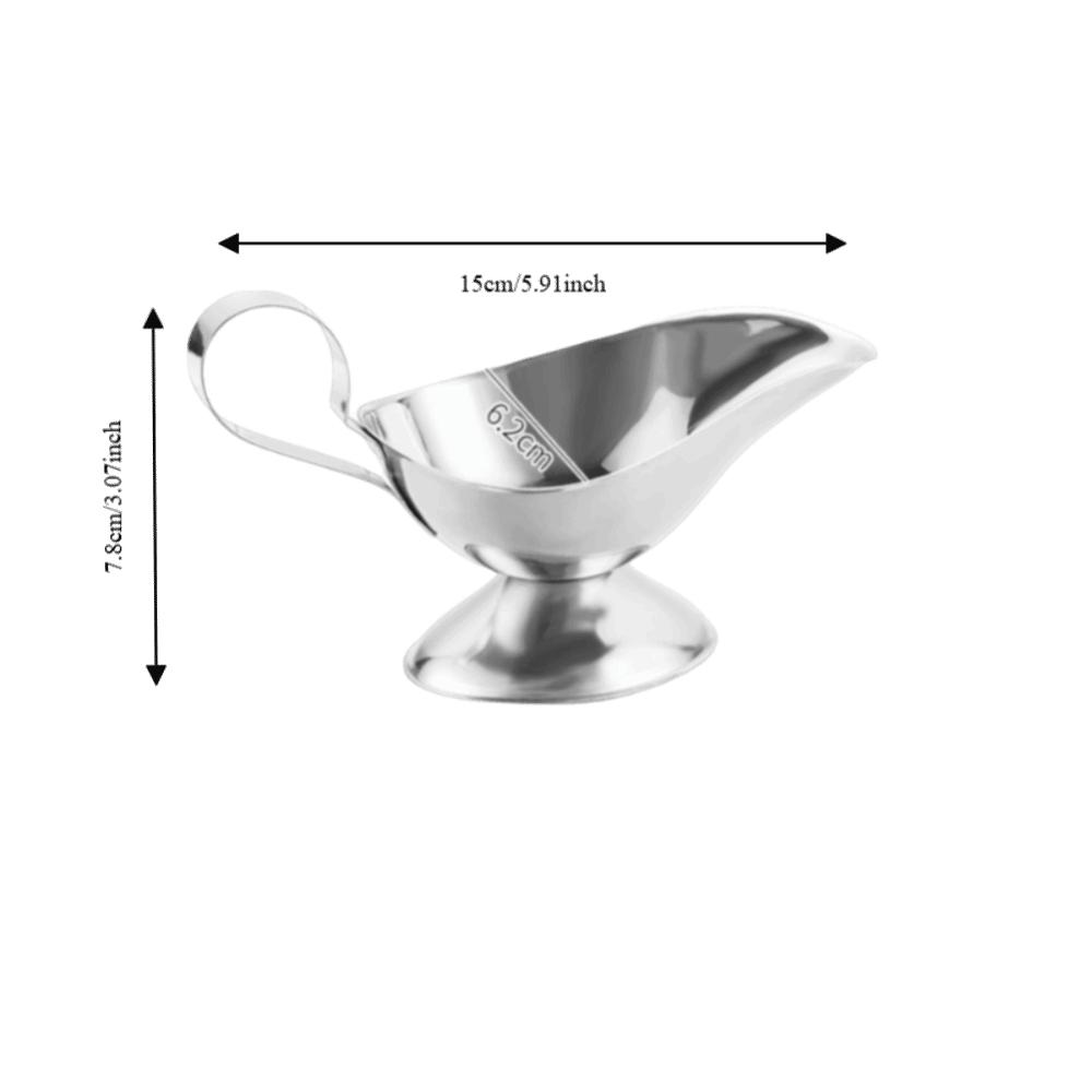 Handle Gravy Boat Server Silver Sauce Boat Durable Sauce Serving Dish  Salad Dressing