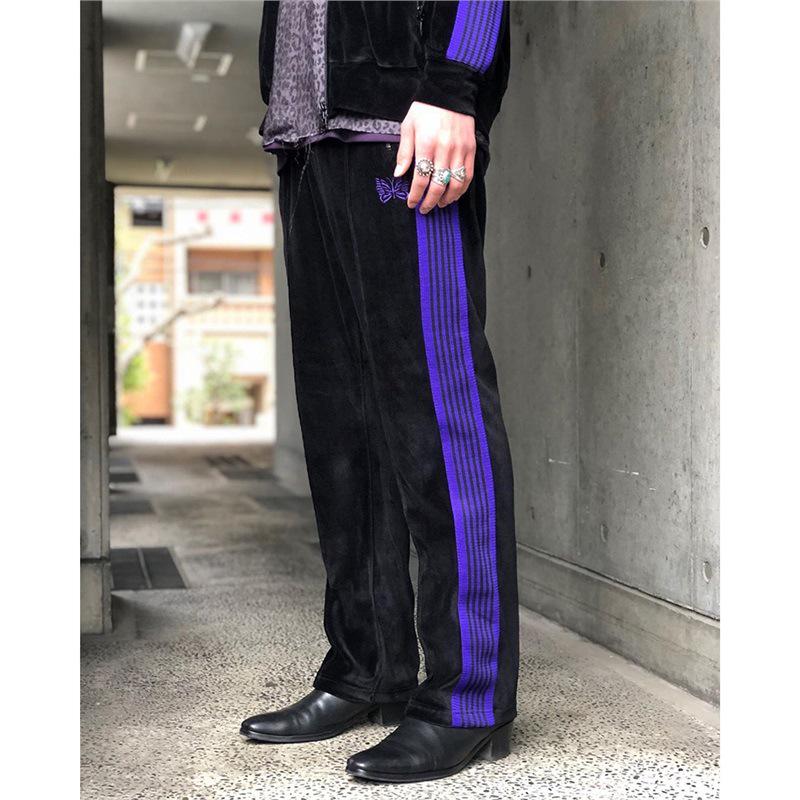 

NEEDLES x AWGE Оксамитова куртка-метелик - Модний спортивний одяг на блискавці в японському стилі S