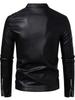 Men's Trendy PU Leather Motorcycle Jacket - Cross-Collar, Korean Style, Casual Spring/Autumn Coat