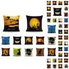 Stylish Invisible Zipper Halloween Cushion Cover For Sofa And Bed