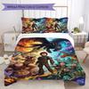How To Train Your Dragon Pattern Bedding Uilt Set Uilt Cover Pillowcase Home Decoration Birthday Gift (1 * Duvet Cover + 2 * Pillowcase Without Core)