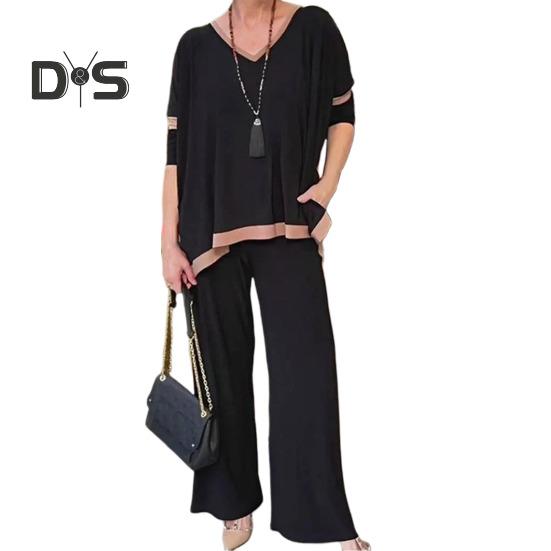 Женский комплект из 2 предметов: топ и брюки