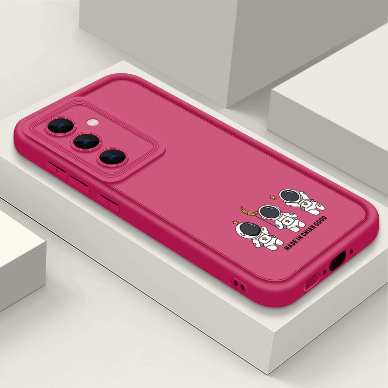 Little Astronaut Print Soft Shockproof Phone Case For Samsung S25 Ultra S24 FE S23 Plus S22 A56 A36 A16 A55 A06 A05 A15 A35 A54 Matte TPU Bumper Cover