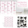 Bowknot Shower Curtains Waterproof Bow Printed Shower Curtain with 12 Hooks Mildew Resistant Washable Bathroom Decor Accessories
