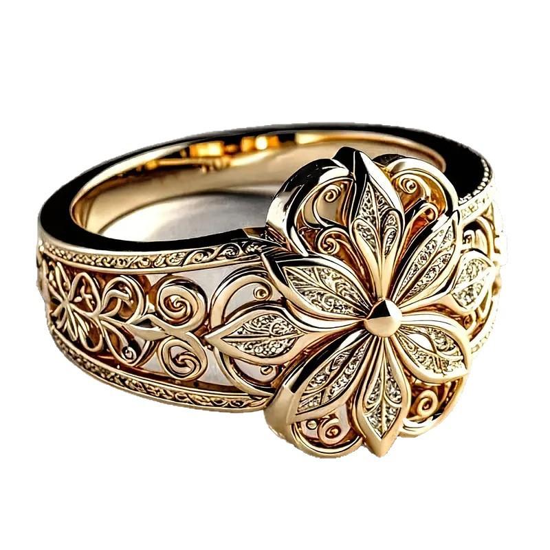 The New Hollow Flower Promise Ring Is Elegant and Exquisite for Daily Wear and Party Accessories.