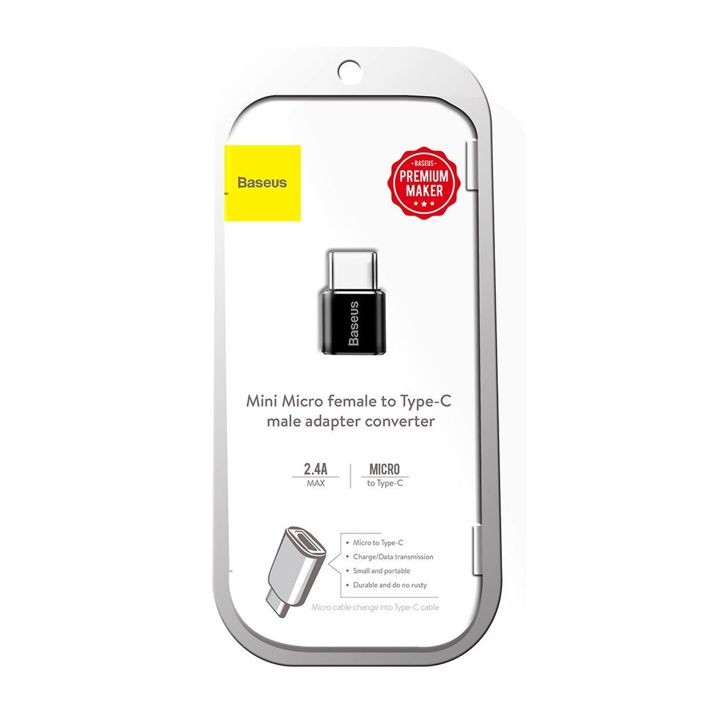 Adapter Mini Micro USB to USB-C Adapter - Black