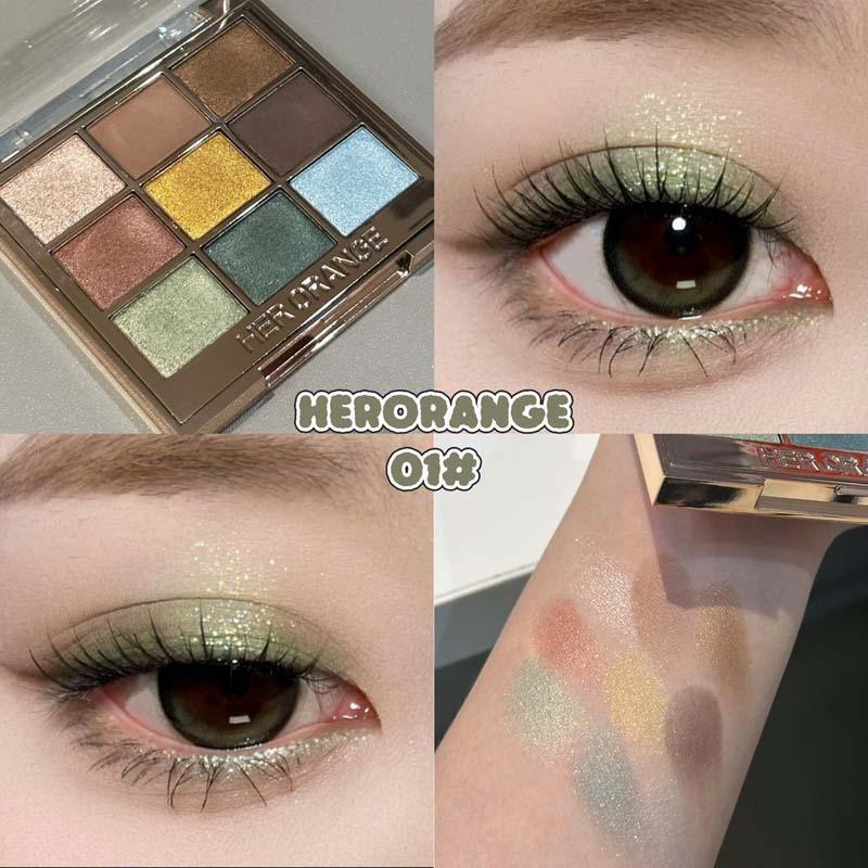Nine Color Shimmer Matte Eyeshadow Palette Long Lasting High Pigment Eye Makeup