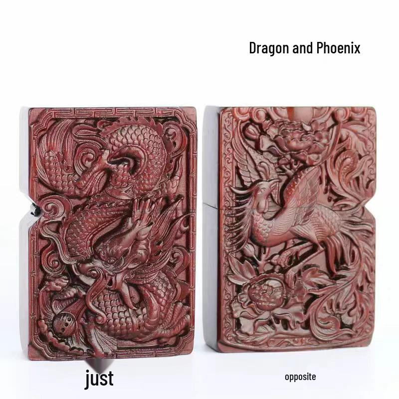 Retro Rosewood Double-Sided Windproof Wenwan Lighter