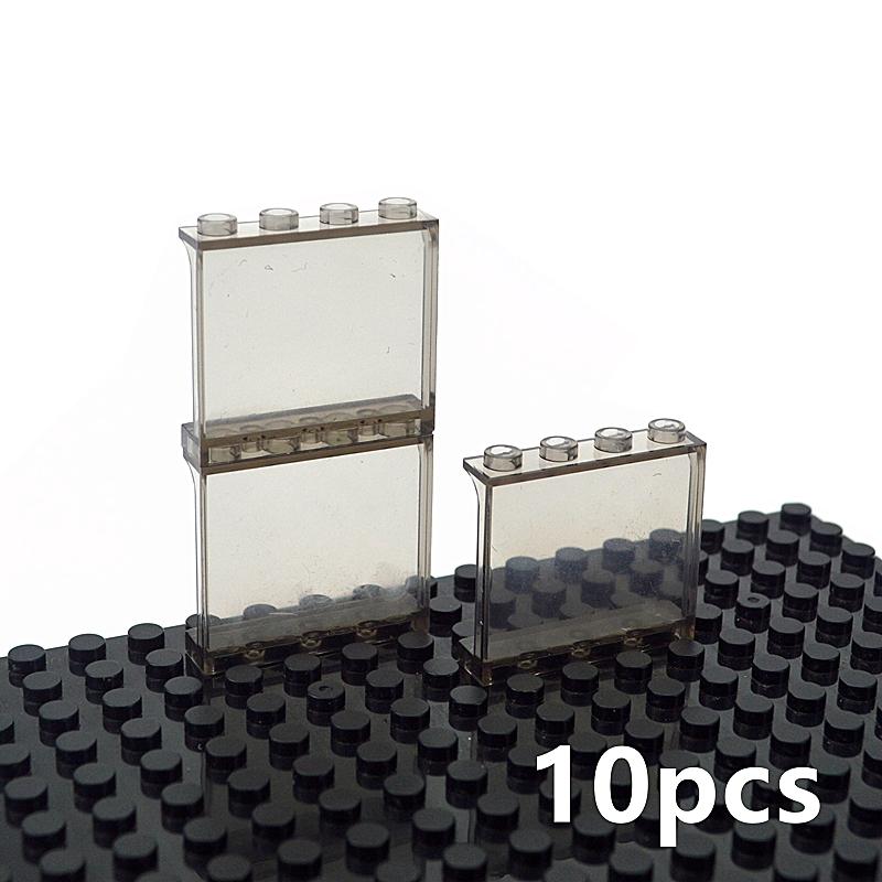 4215 87543 Transparent Panel Glass House MOC City Bricks Parts 1x2 1x4 Window Frame Building Blocks Construction Compatible Toy